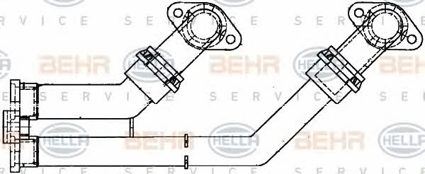 Behr-Hella 8FZ 351 314-291 Трубка радіатора опалювача 8FZ351314291: Купити в Україні - Добра ціна на EXIST.UA!