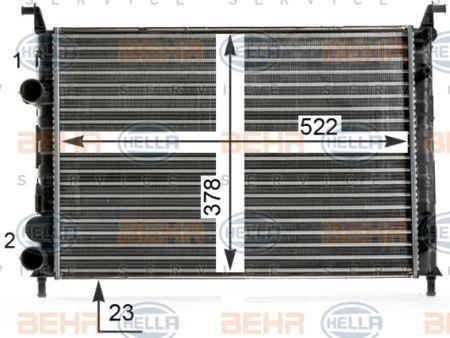 Behr-Hella 8MK 376 700-251 Радіатор охолодження двигуна 8MK376700251: Приваблива ціна - Купити в Україні на EXIST.UA!