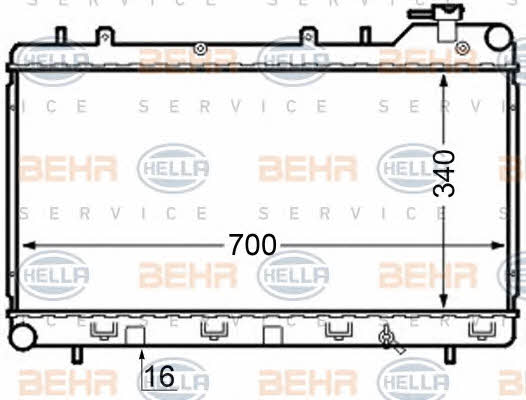 Behr-Hella 8MK 376 704-571 Радіатор охолодження двигуна 8MK376704571: Купити в Україні - Добра ціна на EXIST.UA!