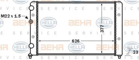 Behr-Hella 8MK 376 704-721 Радіатор охолодження двигуна 8MK376704721: Купити в Україні - Добра ціна на EXIST.UA!