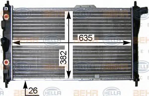 Behr-Hella 8MK 376 705-581 Радіатор охолодження двигуна 8MK376705581: Купити в Україні - Добра ціна на EXIST.UA!