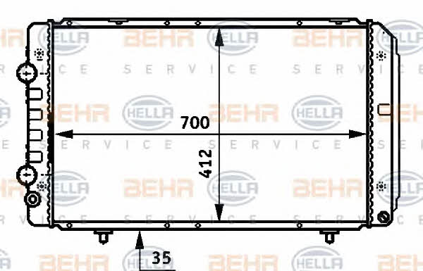 Behr-Hella 8MK 376 707-071 Радіатор охолодження двигуна 8MK376707071: Купити в Україні - Добра ціна на EXIST.UA!