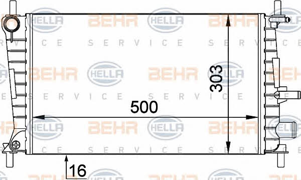Behr-Hella 8MK 376 707-321 Радіатор охолодження двигуна 8MK376707321: Купити в Україні - Добра ціна на EXIST.UA!