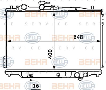 Behr-Hella 8MK 376 707-421 Радіатор охолодження двигуна 8MK376707421: Приваблива ціна - Купити в Україні на EXIST.UA!