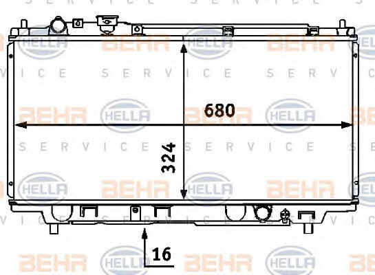 Behr-Hella 8MK 376 707-471 Радіатор охолодження двигуна 8MK376707471: Купити в Україні - Добра ціна на EXIST.UA!