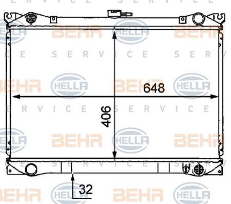 Behr-Hella 8MK 376 707-631 Радіатор охолодження двигуна 8MK376707631: Купити в Україні - Добра ціна на EXIST.UA!