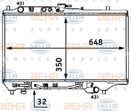 Behr-Hella 8MK 376 707-671 Радіатор охолодження двигуна 8MK376707671: Купити в Україні - Добра ціна на EXIST.UA!