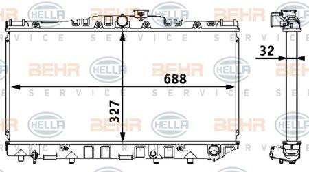 Behr-Hella 8MK 376 708-181 Радіатор охолодження двигуна 8MK376708181: Купити в Україні - Добра ціна на EXIST.UA!