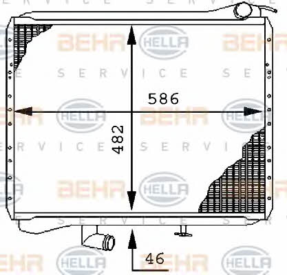 Behr-Hella 8MK 376 710-001 Радіатор охолодження двигуна 8MK376710001: Купити в Україні - Добра ціна на EXIST.UA!