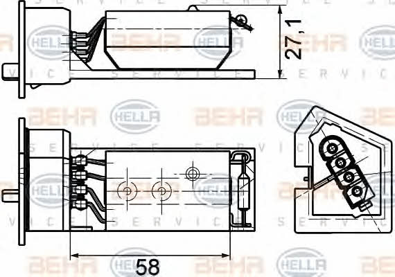 Behr-Hella 9XX 351 029-131 Резистор електродвигуна вентилятора 9XX351029131: Купити в Україні - Добра ціна на EXIST.UA!