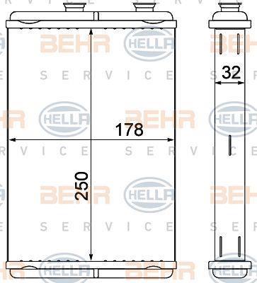 Behr-Hella 8FH 351 000-581 Радіатор опалювача салону 8FH351000581: Купити в Україні - Добра ціна на EXIST.UA!