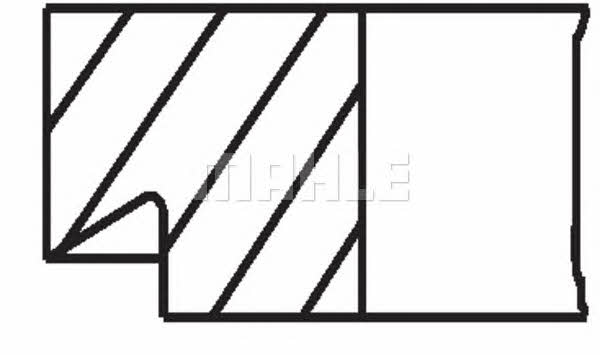 Кольца поршневые на 1 цилиндр, комплект Mahle Original 005 24 N0