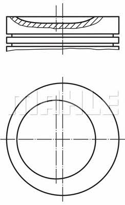 Mahle Original 081 21 00 Поршень з кільцями, комплект 0812100: Купити в Україні - Добра ціна на EXIST.UA!