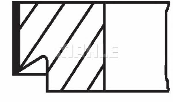 Кольца поршневые на 1 цилиндр, комплект Mahle Original 039 RS 00101 0N0