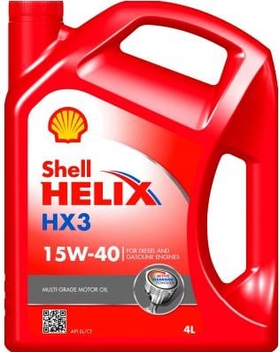 Shell 5011987237018 Моторна олива Shell Helix HX3 15W-40, 4л 5011987237018: Приваблива ціна - Купити в Україні на EXIST.UA!