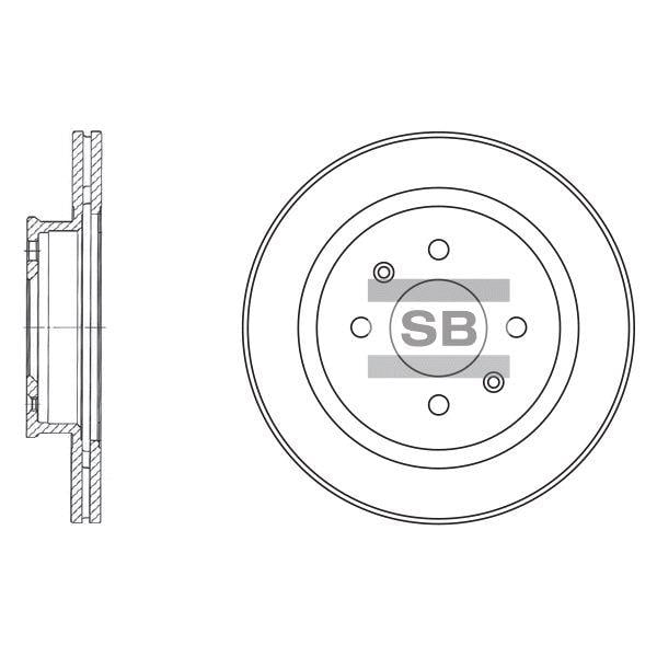 Sangsin SD1021 Диск гальмівний передній вентильований SD1021: Купити в Україні - Добра ціна на EXIST.UA!