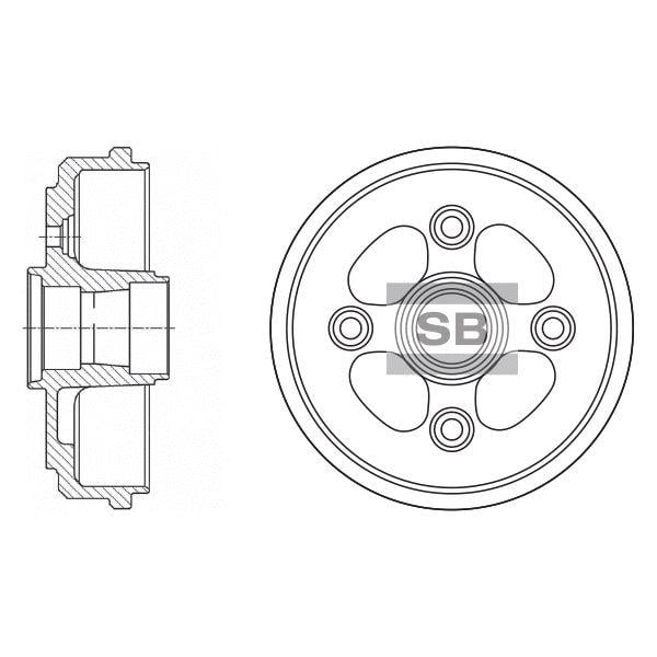 Sangsin SD3011 Барабан гальмівний задній SD3011: Купити в Україні - Добра ціна на EXIST.UA!