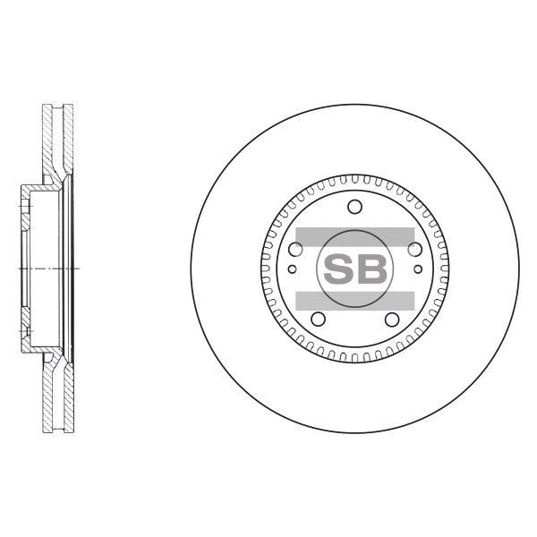 Sangsin SD1069 Диск гальмівний передній вентильований SD1069: Купити в Україні - Добра ціна на EXIST.UA!