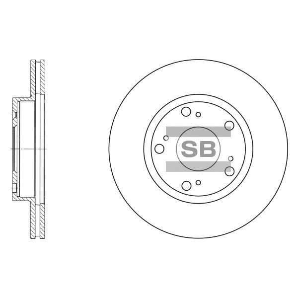 Sangsin SD4102 Диск гальмівний передній вентильований SD4102: Приваблива ціна - Купити в Україні на EXIST.UA!