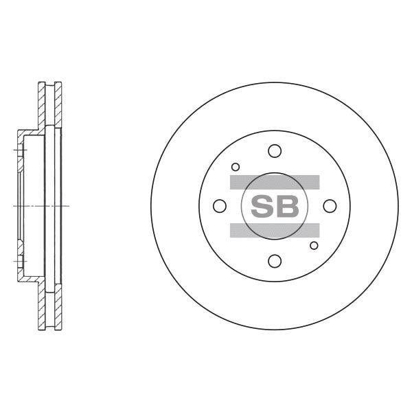 Sangsin SD4302 Диск гальмівний передній вентильований SD4302: Купити в Україні - Добра ціна на EXIST.UA!