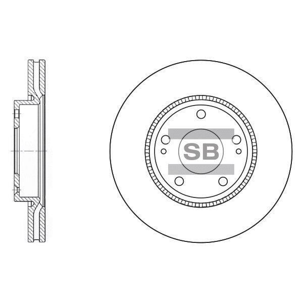 Sangsin SD1048 Диск гальмівний передній вентильований SD1048: Приваблива ціна - Купити в Україні на EXIST.UA!