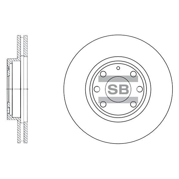 Sangsin SD3012 Диск гальмівний передній вентильований SD3012: Купити в Україні - Добра ціна на EXIST.UA!