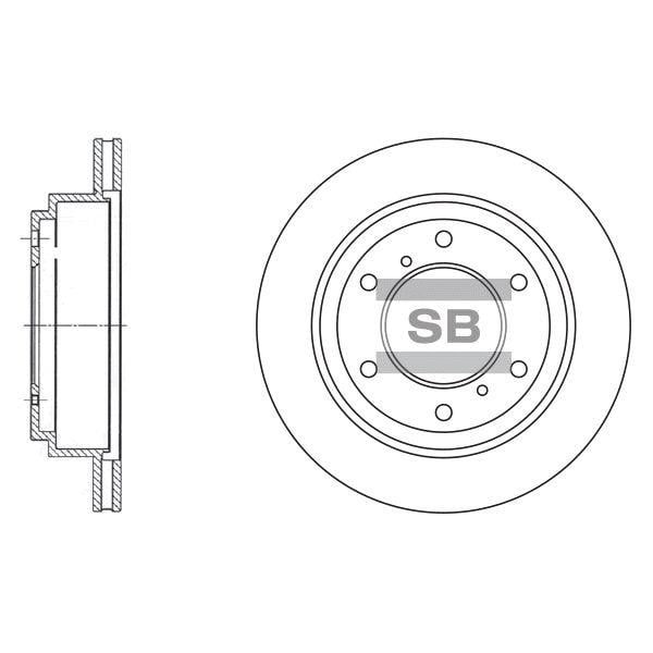 Sangsin SD4307 Диск гальмівний задній вентильований SD4307: Купити в Україні - Добра ціна на EXIST.UA!