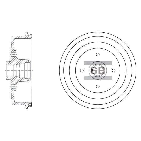 Sangsin SD3036 Тормозной барабан задний SD3036: Купить в Украине - Отличная цена на EXIST.UA!