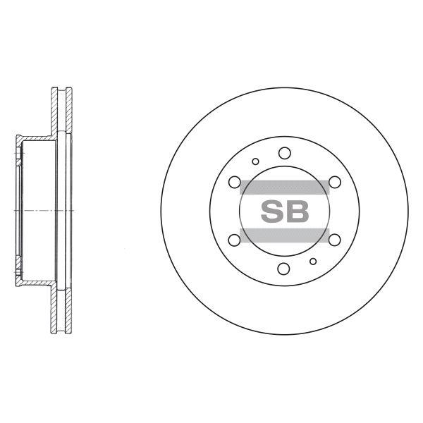 Sangsin SD4011 Диск гальмівний передній вентильований SD4011: Купити в Україні - Добра ціна на EXIST.UA!