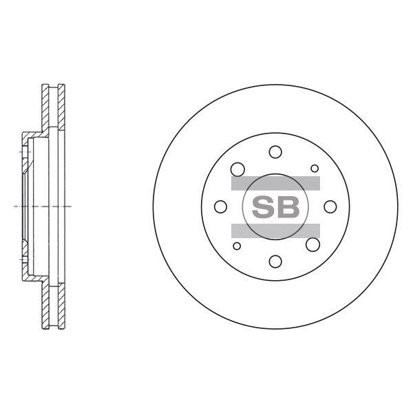Sangsin SD1041 Диск гальмівний передній вентильований SD1041: Купити в Україні - Добра ціна на EXIST.UA!