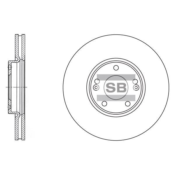 Sangsin SD1023 Диск гальмівний передній вентильований SD1023: Купити в Україні - Добра ціна на EXIST.UA!