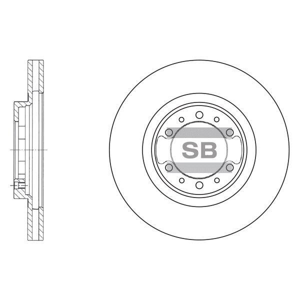 Sangsin SD4305 Диск гальмівний передній вентильований SD4305: Купити в Україні - Добра ціна на EXIST.UA!