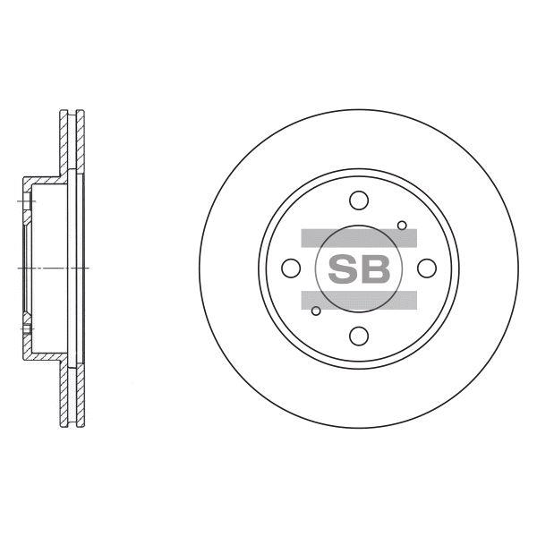 Sangsin SD4303 Диск гальмівний передній вентильований SD4303: Купити в Україні - Добра ціна на EXIST.UA!