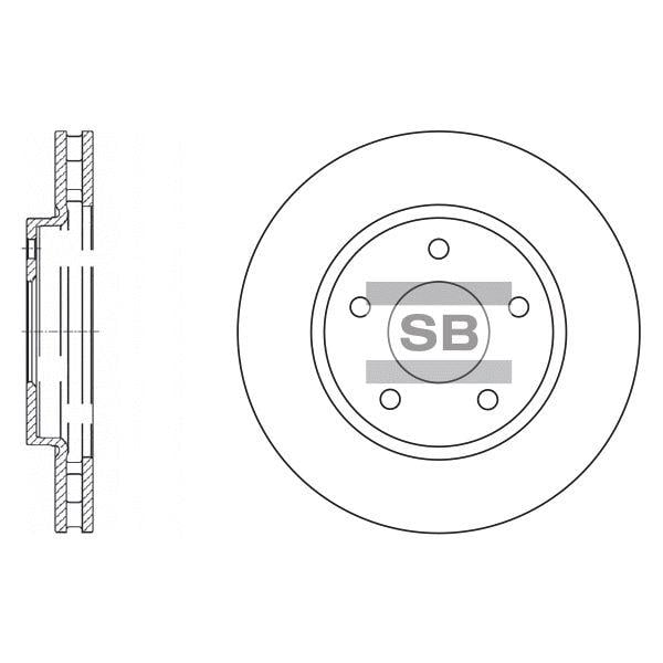Sangsin SD4315 Диск гальмівний передній вентильований SD4315: Купити в Україні - Добра ціна на EXIST.UA!