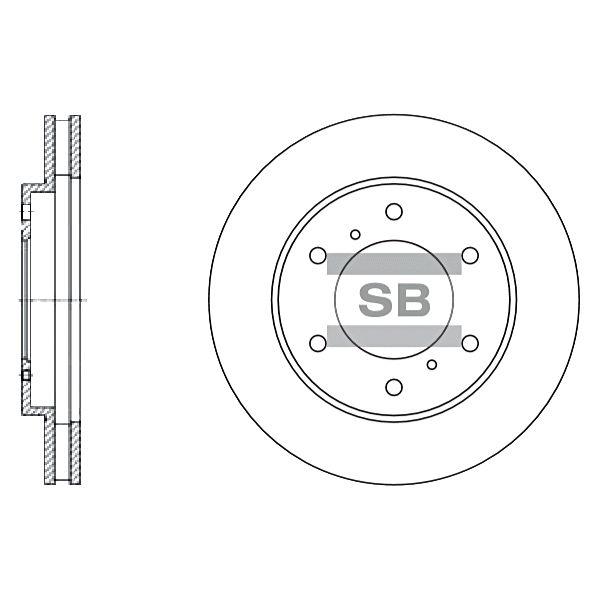 Sangsin SD4311 Диск гальмівний передній вентильований SD4311: Купити в Україні - Добра ціна на EXIST.UA!