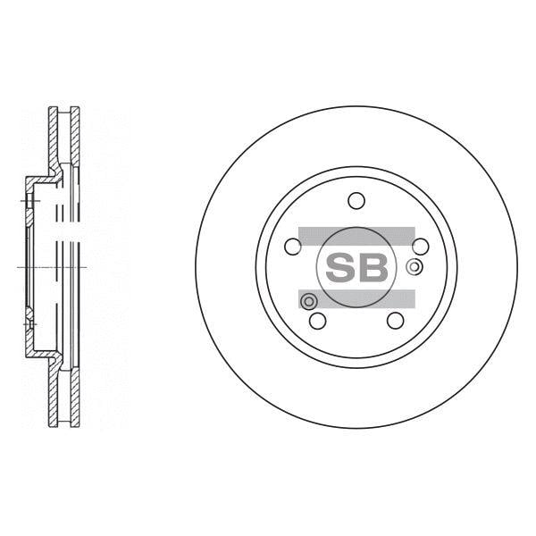 Sangsin SD4312 Диск гальмівний передній вентильований SD4312: Купити в Україні - Добра ціна на EXIST.UA!