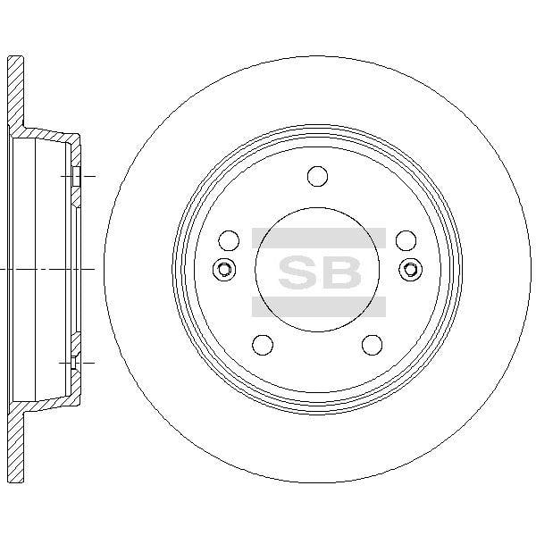 Sangsin SD1085 Диск гальмівний задній невентильований SD1085: Купити в Україні - Добра ціна на EXIST.UA!