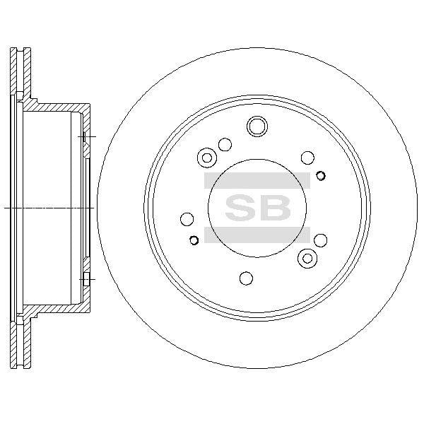 Sangsin SD2056 Диск гальмівний задній вентильований SD2056: Купити в Україні - Добра ціна на EXIST.UA!