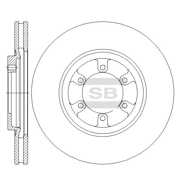 Sangsin SD1088 Диск гальмівний передній вентильований SD1088: Купити в Україні - Добра ціна на EXIST.UA!