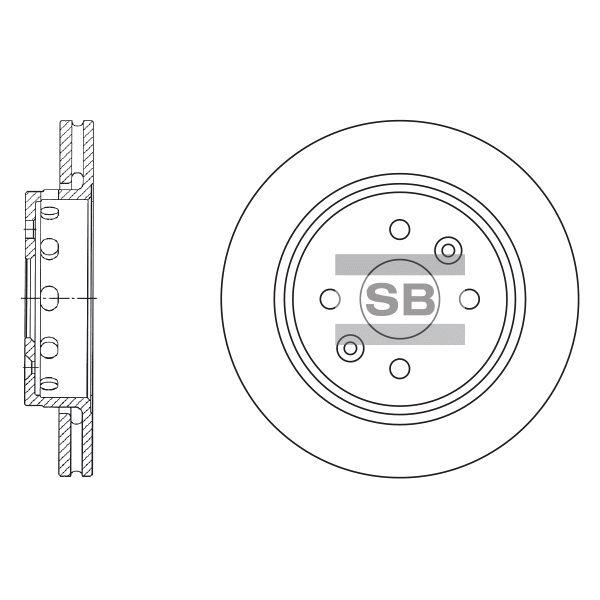 Sangsin SD2016 Диск гальмівний передній вентильований SD2016: Купити в Україні - Добра ціна на EXIST.UA!
