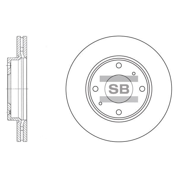 Sangsin SD1016 Диск гальмівний передній вентильований SD1016: Приваблива ціна - Купити в Україні на EXIST.UA!