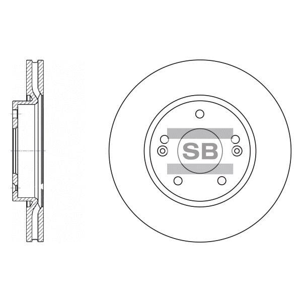 Sangsin SD1036 Диск гальмівний передній вентильований SD1036: Приваблива ціна - Купити в Україні на EXIST.UA!