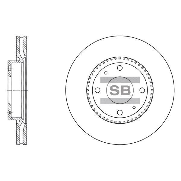 Sangsin SD1046 Диск гальмівний передній вентильований SD1046: Купити в Україні - Добра ціна на EXIST.UA!