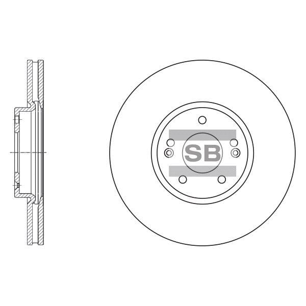 Sangsin SD1053 Диск гальмівний передній вентильований SD1053: Купити в Україні - Добра ціна на EXIST.UA!