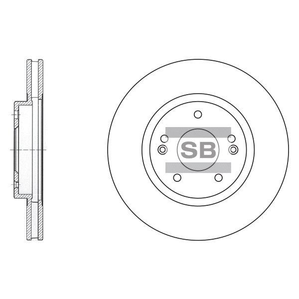 Sangsin SD1060 Диск гальмівний передній вентильований SD1060: Купити в Україні - Добра ціна на EXIST.UA!