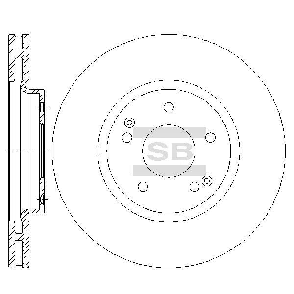 Sangsin SD3042 Диск гальмівний передній вентильований SD3042: Купити в Україні - Добра ціна на EXIST.UA!