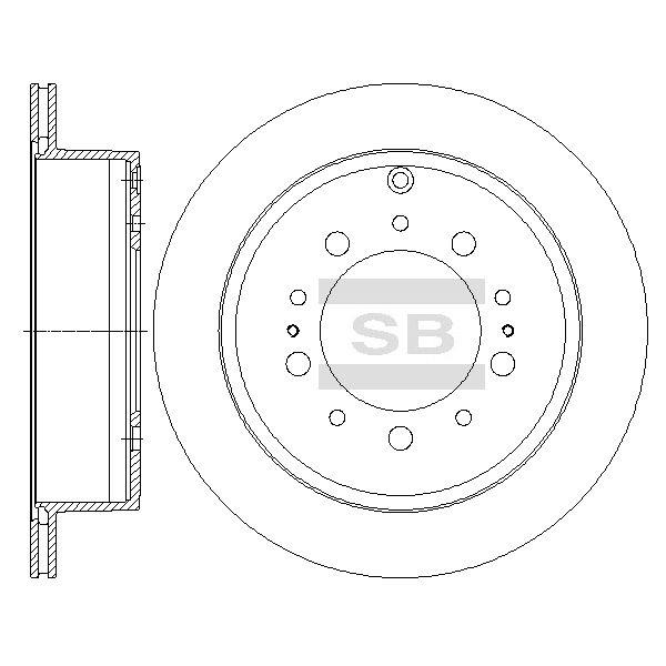 Sangsin SD4032 Диск гальмівний задній вентильований SD4032: Купити в Україні - Добра ціна на EXIST.UA!