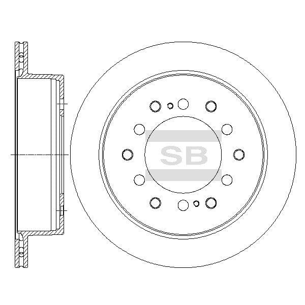 Sangsin SD4039 Диск гальмівний задній вентильований SD4039: Купити в Україні - Добра ціна на EXIST.UA!