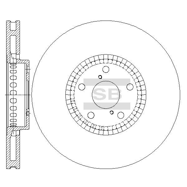 Sangsin SD4041 Диск гальмівний передній вентильований SD4041: Купити в Україні - Добра ціна на EXIST.UA!