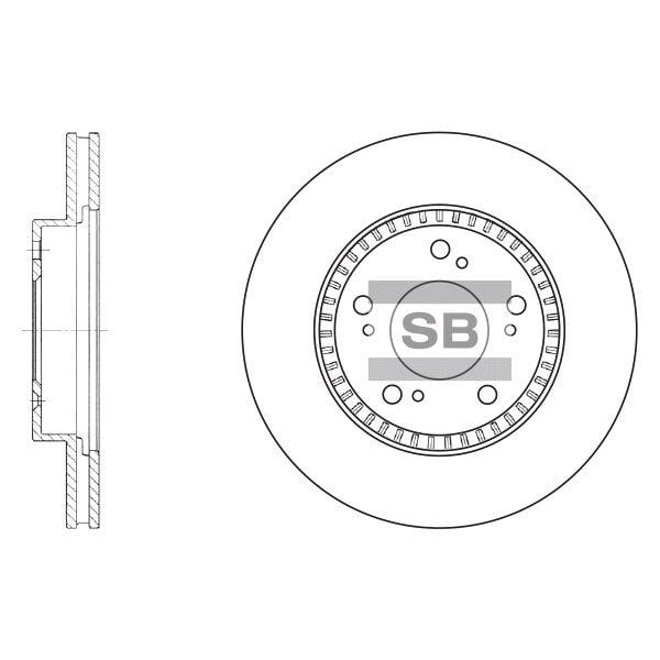 Sangsin SD4101 Диск гальмівний передній вентильований SD4101: Приваблива ціна - Купити в Україні на EXIST.UA!